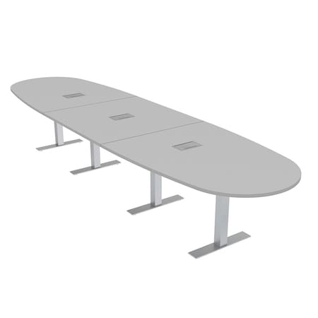 Skutchi Designs 45 in W, 165.75 in L, 29 in H, Engineered Wood Top, Grey HAR-BOVL-46X168-T-ELEC-XD01